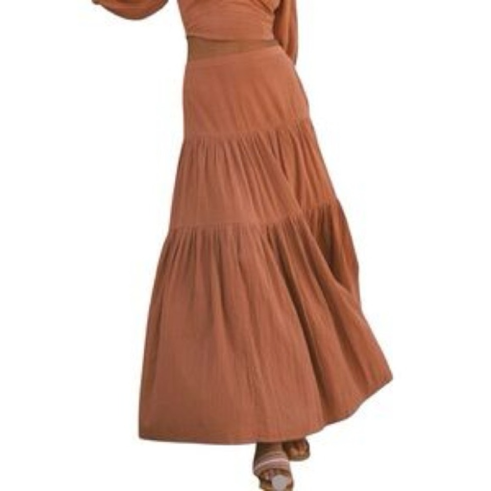 Billabong Burnt Orange Maxi Skirt - Picture 2 of 7